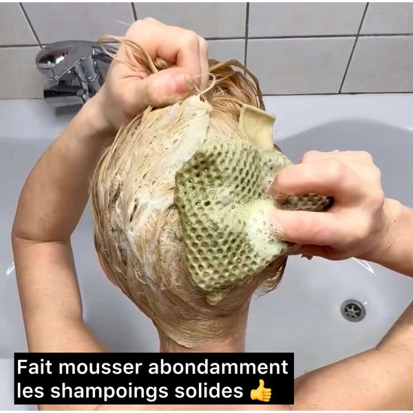 Filet à savon artisanal en coton Bio Un retour au Naturel