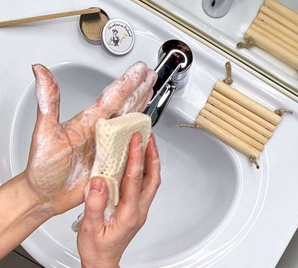 Filet à savon artisanal en coton Bio Un retour au Naturel